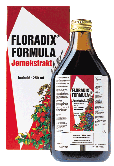 Flaske med floradix formula jernekstrakr